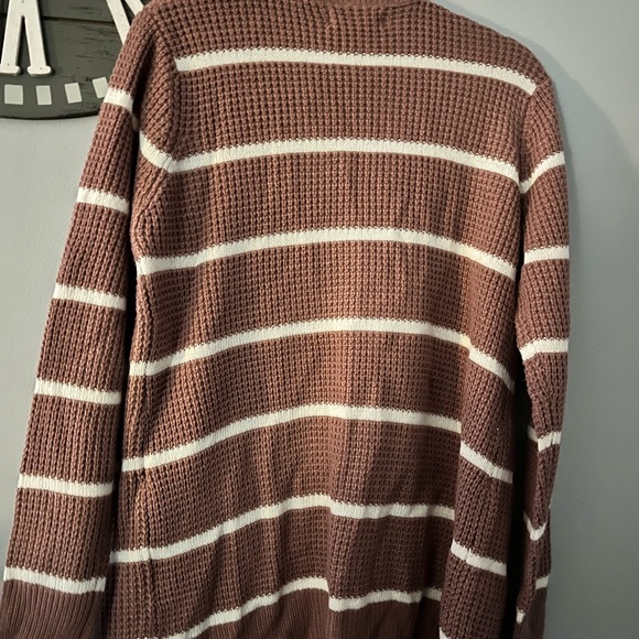 Moondance striped mauve cardigan size XL - Picture 5 of 6